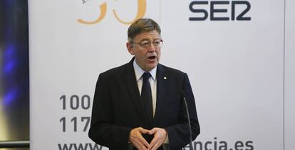 El presidente Ximo Puig durante el desayuno informativo de la SER.