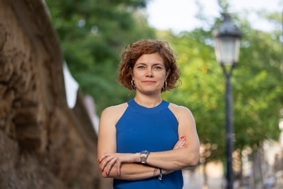 Elisenda Alamany, secretaria general de ERC y líder del partido en el Ayuntamiento de Barcelona, el miércoles en el Park Güell.