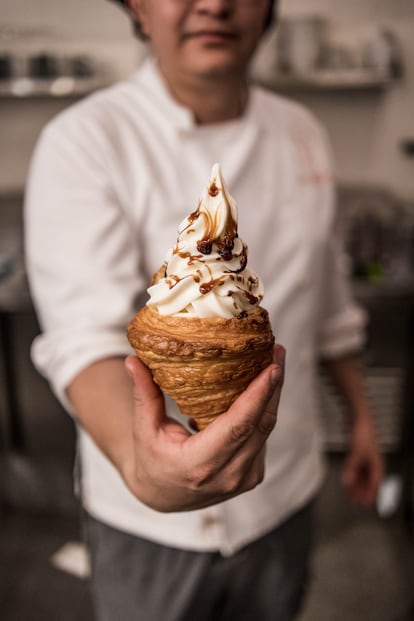 The French croissant is the ice cream cone at Maison Kayser
