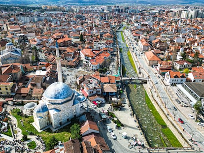 Vista aérea de la ciudad de Prizren, en Kosovo.