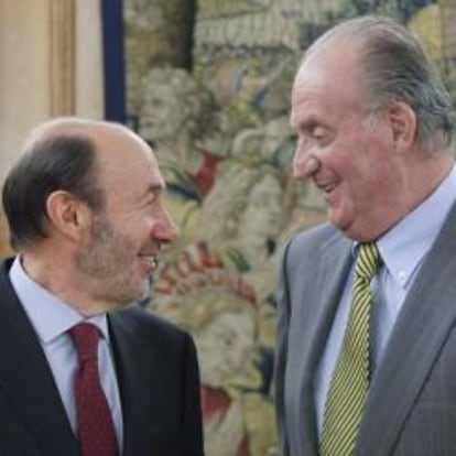 El Rey recibe al Secretario General del PSOE, Alfredo Pérez Rubalcaba