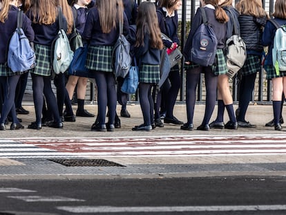 Un grupo de alumnas de un colegio concertado.