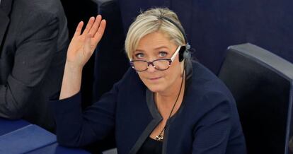 Marine Le Pen, líder del Frente Nacional Francés.
