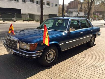 El Mercedes que usaba el rey Juan Carlos para visitas oficiales en los 70.