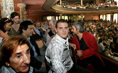 Albert Rivera, en un acto electoral en el Palau de la Música, en 2006. 