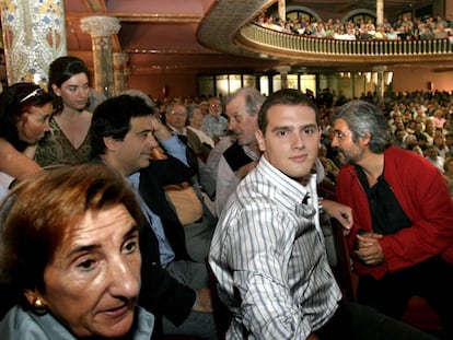 Albert Rivera, en un acto electoral en el Palau de la Música, en 2006. 