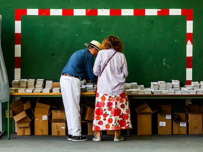 Ambiente de la votación de las elecciones europeas en el Ramiro de Maeztu.