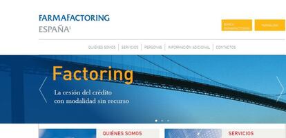 Imagen de la web de Farmafactoring.