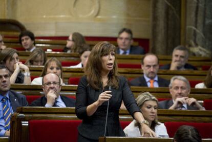 Alicia Sánchez-Camacho, en un pleno del Parlamento catalán.