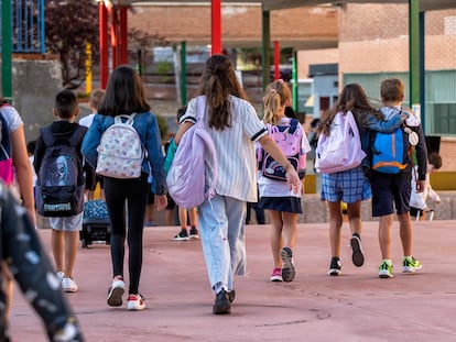 Inicio de curso en un colegio público de Madrid, en septiembre.