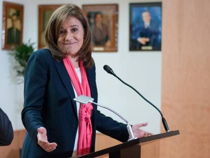 Margarita Zavala, en el Colegio de notarios, el pasado 10 de abril.