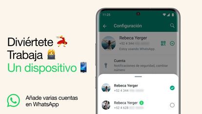 Lleagda de dos cuentas WhatsApp