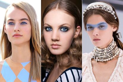 La mirada azul de Jil Sander, Sonia Rykiel y Chanel.