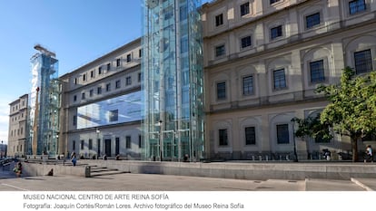 Fachada del Museo Nacional Centro de Arte Reina Sofía, que expone la muestra 'Picasso 1906. La gran transformación' hasta el próximo 4 de marzo.