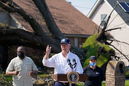 Joe Biden comprobar daños del huracán Ida