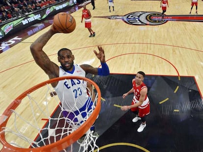 LeBron James y Curry en el &uacute;ltimo All Star celebrado en Toronto.