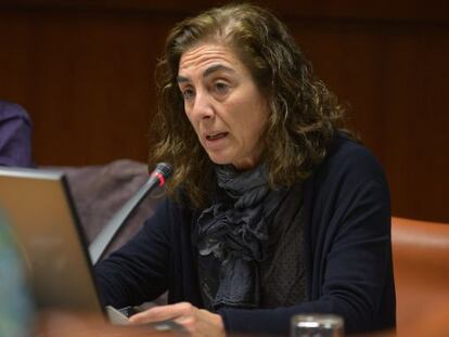 Cristina Uriarte, en el Parlamento vasco.