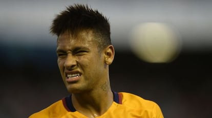 Neymar en el partido frente al Celta.