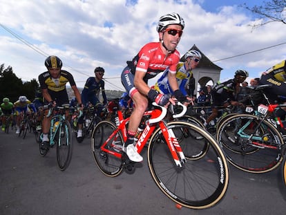 André Cardoso, durante la Flecha Valona de 2017.