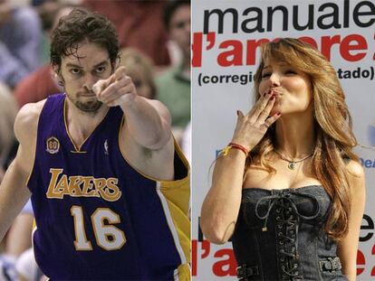 El jugador de la NBA Pau Gasol y la actriz Elsa Pataky.