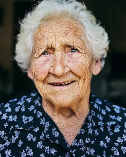Felisa González, de 101 años, en O Irixo (Ourense).