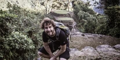 El desaparecido Borja Lázaro, en unos de sus viajes.