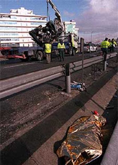 Un accidente ocurrido el sábado en la N-II en Madrid.