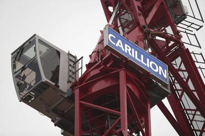 Un cartel de la constructora Carillion en Londres