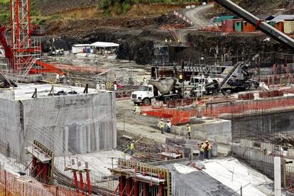 Obras de la ampliación del Canal de Panamá.