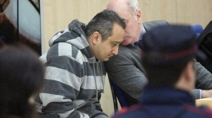 Edward Enrique San Clemente, presunto asesino de Yasmín Rodríguez, en un momento del juicio que se celebra en su contra.