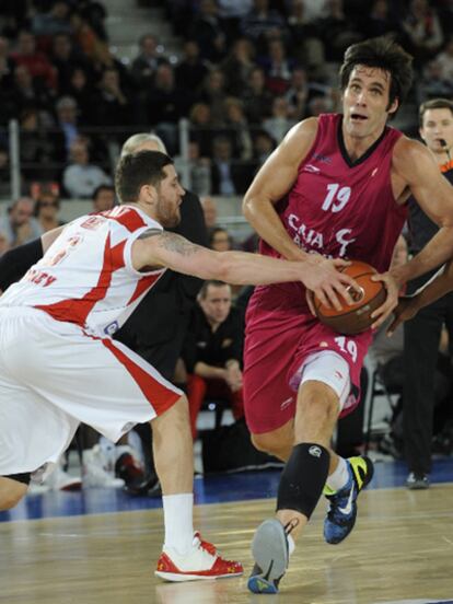 San Emeterio, durante el partido