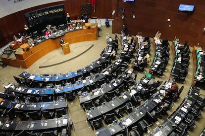El pleno de la Cámara de Senadores, en Ciudad de México, en noviembre.
