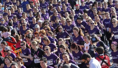 Un momento de la cerrera de mujeres celebrada en Valencia.