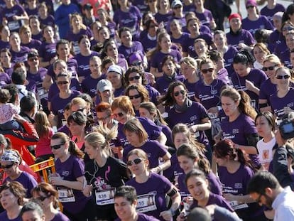 Un momento de la cerrera de mujeres celebrada en Valencia.