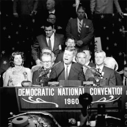 Patricia Kennedy, izquierda, durante la convención demócrata celebrada en Los Ángeles que eligió a su hermano John como canditato a la presidencia.