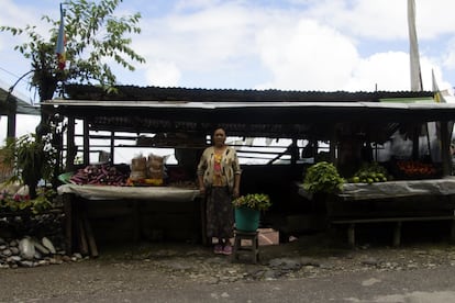 Passang y su familia poseen una pequeña tienda, localizada al pie de la carretera y lado de su casa, en la cual venden los productos de su huerta.
