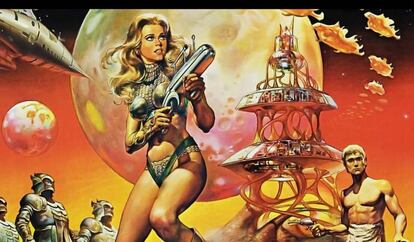 Una imagen de arte conceptual de la película de Barbarella.