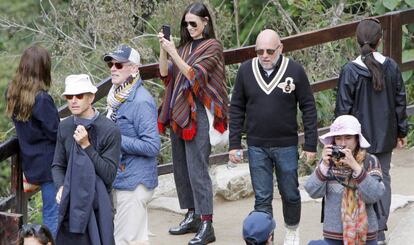 Moore visitando Machu Picchu, en una imagen cedida por la Agencia Andina.