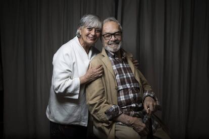 Ezio Frigerio con su mujer, la figurinista Franca Squarciapino.