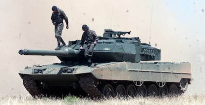 Una carro de combate Leopardo.