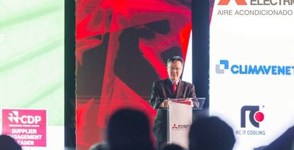 Masami Kusano, presidente de Mitsubishi Electric ayer en Madrid.