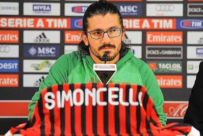 Gattuso, durante la rueda de prensa.