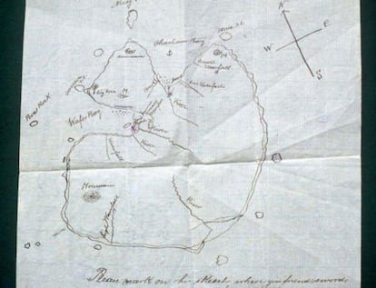 Mapa histórico de la isla costarricense de Coco.