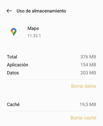 Memoria Google Maps