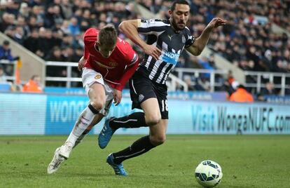 Jonás Gutiérrez en un partido con el Newcastle el pasado 4 de marzo.