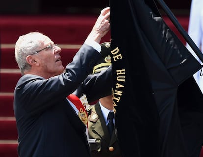 El presidente Pedro Pablo Kuczynski en un acto conmemorativo en Lima, el pasado jueves.