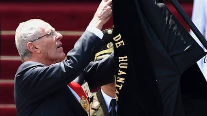 El presidente Pedro Pablo Kuczynski en un acto conmemorativo en Lima, el pasado jueves.