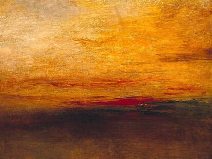 'Sunset' (entre 1830 y 1835),  óleo de Turner de la colección de la National Gallery.