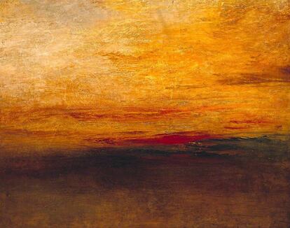 'Sunset' (entre 1830 y 1835),  óleo de Turner de la colección de la National Gallery.