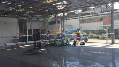 Imagen difundida por Emergencias 112 del accidente mortal ocurrido en Leganés el 2 de agosto.